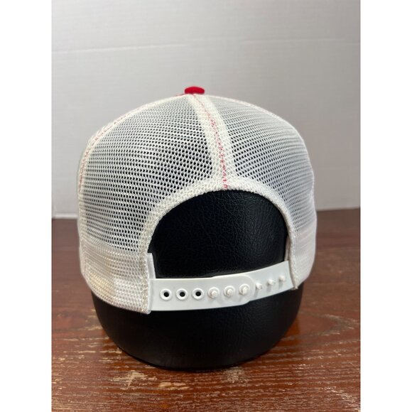 Vintage N.C. State Red Mesh Trucker Hat With Team Photo Patch By Wilson X3 - Picture 3 of 5